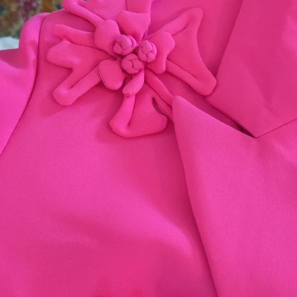 Pink Floral Embellished Blazer with Tailored Silhouette - Picture 5 of 12